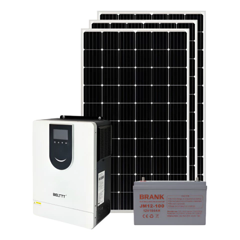 Kit Solar Inversor Inteligente 2000 Watts Con Mppt Bat 100 A