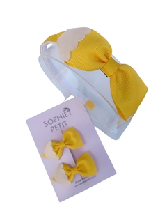 Sophielovers Escolar Tiara Lápis + Par Laço Lápis Amarelo - comprar online