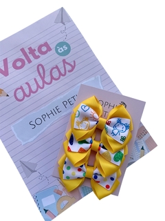 Sophielovers Escolar 3 Laços Maithê Xuxa Amarelo - comprar online