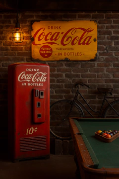 CARTEL DE CHAPA COCA COLA RECT AMARILLO en internet