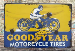 CARTEL DE CHAPA GOODYEAR MOTORCYCLE en internet