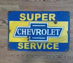 CARTEL DE CHAPA CHEVROLET RECTANGULAR