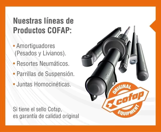 Kit 2 Amortiguadores Traseros Meriva Cofap - AF Adrian Fantinatto