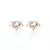 Brinco flor gotas de cristais - comprar online