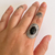 Anel oval pedra - loja online