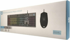 KIT TECLADO E MOUSE GAMER COM FIO USB PRETO HP KM300F