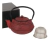 Tetera De Hierro Roja C/ Diseño Enlozada 600cc G7