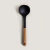 Cucharon Cuchara Cocina De Nylon Negro Mango De Madera R18