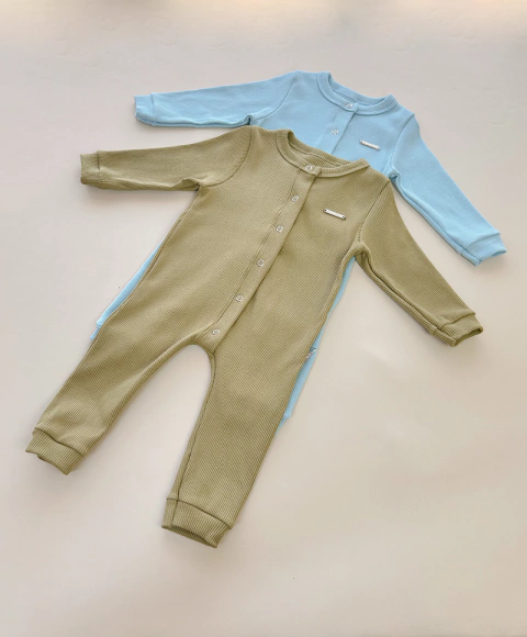 Combo 2 macacões canelado menino - comprar online