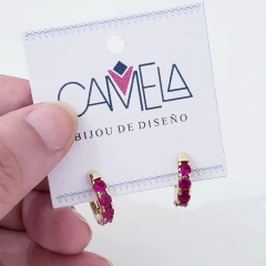 Aros Strass Rosa - comprar online