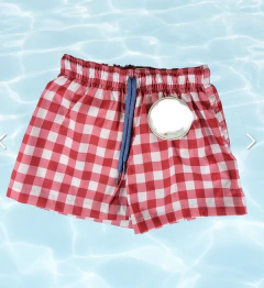 Short de baño / cuadrille rojo