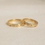 Par de alianças constelação com rubi e diamante ouro 18k