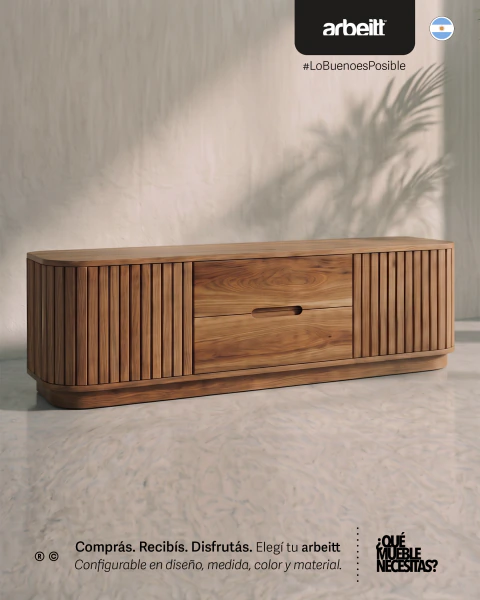 rack de tv consola arbeitt™ Traful | Colección kurve™