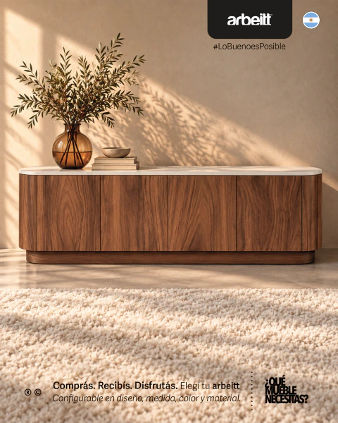 rack de tv consola arbeitt™ Moctezuma | Colección kurve™