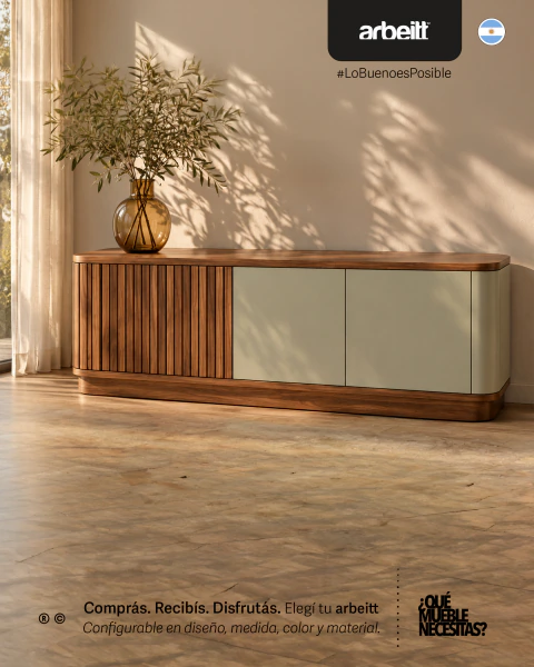 rack de tv consola arbeitt™ Rivera | Colección kurve™