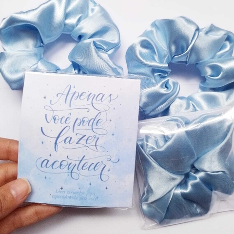Scrunchies - Um brinde para suas clientes.