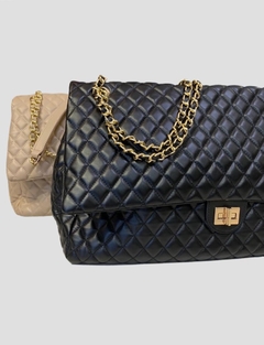 Cartera XL, Bolso Matelasse con solapa y cadena. Big Zoe