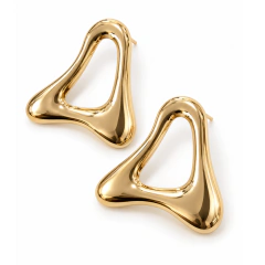 Aros Maxi Triangulares Calados - Divinos Abalorios