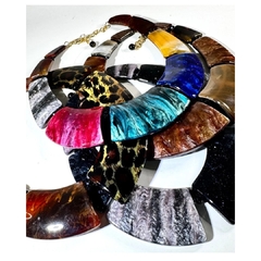 Collar Resina Circle Black - tienda online