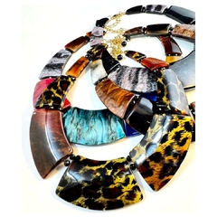 Collar Resina Circle Black - Divinos Abalorios