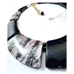 Collar Resina Circle Black - Divinos Abalorios