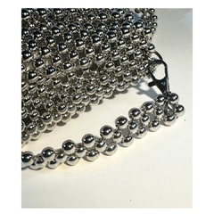 Mini Bag y Sobre Glenda Plata Perlas Tejidas - Divinos Abalorios