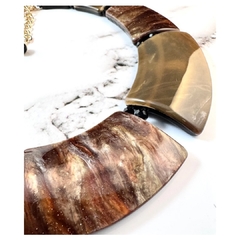 Collar Resina Circle Moca - Divinos Abalorios