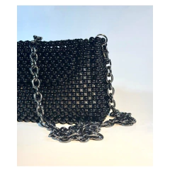 Mini Bag y Sobre Glenda Negra Perlas Tejidas - comprar online