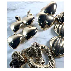 Aros Corazón Bombé - Divinos Abalorios
