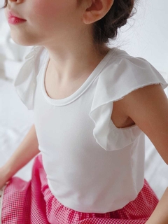 Remera Girasol Blanca