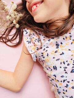 Remera Girasol Rosa Flores
