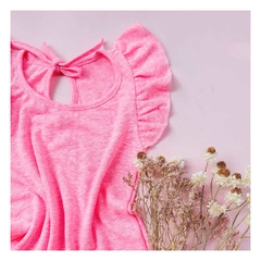 Remera Girasol Rosa Neón