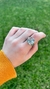Anillo Cuarzo jardin cuadrado plata 950