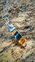 Gran amuleto Fluorita arcoiris y amatista plata 925 - comprar online
