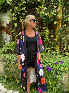 Kimono Rosaura Negro - comprar online