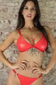 Imagen de CONJUNTO ENGOMADO CORPIÑO Y BOMBACHA SIMIL CUERO