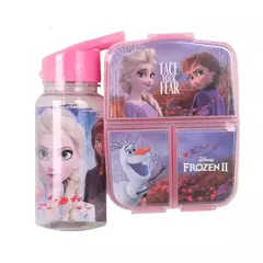 SET HERMETICO 3 DIVISIONES + BOTELLA STRAW TOP FROZEN - comprar online