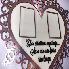 Placa para cerimônia em memória 43x40cm - Eles estariam aqui se o ceu não fosse tão longe - comprar online