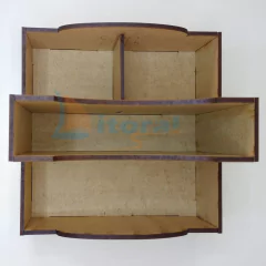 kit c/ 30 Porta Guardanapos BOX DUPLO Mdf Crú Lanchonete Bar - loja online