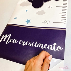 Regua de Crescimento Adesivo Urso Aviador - Mamãe Decoradora - Quadros, Placas e Adesivos.