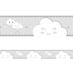 2 Faixa Decorativa Adesivo de Parede Nuvem Chuva de Amor - comprar online