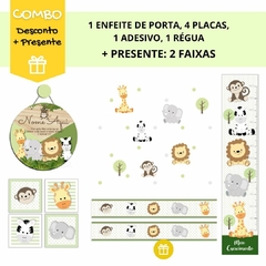 COMBO ESPECIAL AMIGUINHOS SÁFARI VERDE + ENFEITE DE PORTA - comprar online