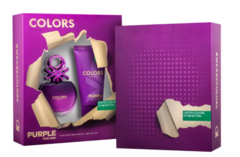 Kit Colors Purple Benetton Feminino - Eau de Toilette 80ml + Body Lotion