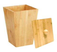 Cesto Tacho de Madera Bambu Resistente 3 Litros