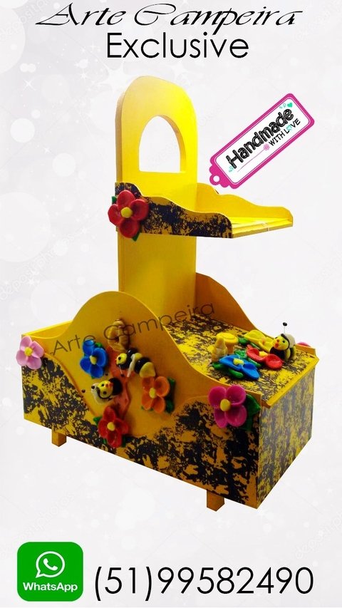 Chimarreira de Mão Amarelo/Preto - comprar online