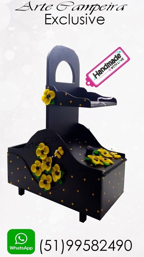 Chimarreira de Mão Preto/Amarelo - comprar online