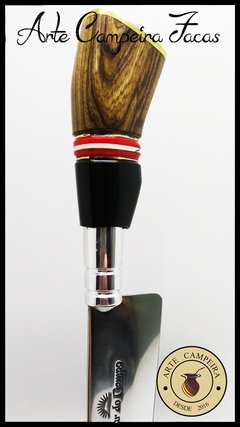 FACA ARTESANAL COLORADO - Kit Chimarrão ( Mateira ) Personalizado Arte Campeira