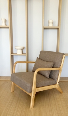 Sillón Alba Natural Chenille c/Taupe - comprar online