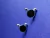 B231 Brinco de prata e onix Mickey