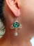 B258C Brinco Prata e Abalone Forja